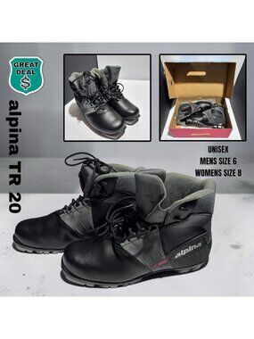 Alpina TR20L Touring Cross Country Ski Boots Women 8, Men 6, UK 5 1/2. With Box.